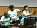 Alfred Hakoola, Chilala Habeenzu, Gayatri Tandon during the Intangible Cultural Heritage workshop